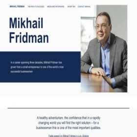 Скриншот главной страницы сайта mikhailfridmansite.com