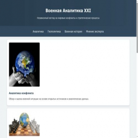Скриншот главной страницы сайта mil-analitika.ru