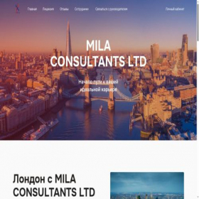 Скриншот главной страницы сайта mila-consultants.com