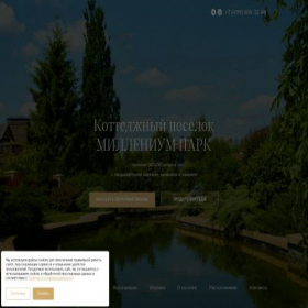 Скриншот главной страницы сайта milleniumpark.info