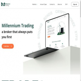 Скриншот главной страницы сайта millennium-trading.net
