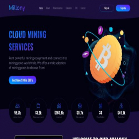 Скриншот главной страницы сайта millony.cc