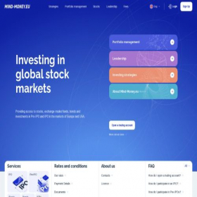 Скриншот главной страницы сайта mind-money.eu
