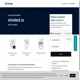 Скриншот главной страницы сайта minebot.io