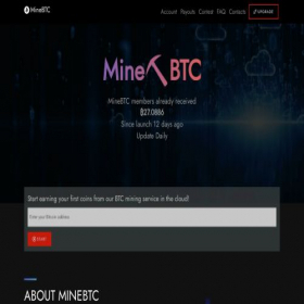 Скриншот главной страницы сайта minebtc.gold
