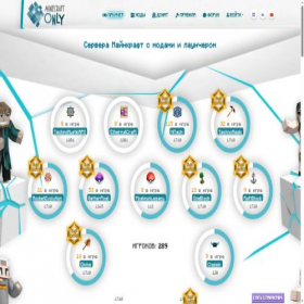 Скриншот главной страницы сайта minecraftonly.com
