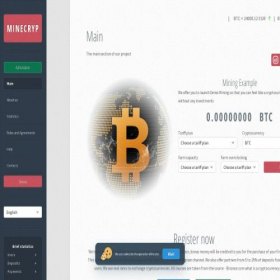 Скриншот главной страницы сайта minecryp.xyz