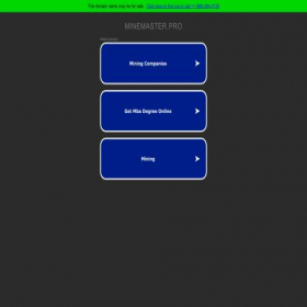 Скриншот главной страницы сайта minemaster.pro