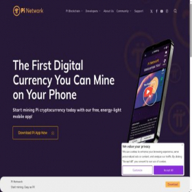 Скриншот главной страницы сайта minepi.com