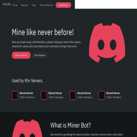 Скриншот главной страницы сайта minerbot.net