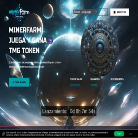Скриншот главной страницы сайта minerfarm.io