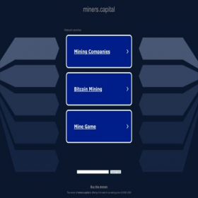 Скриншот главной страницы сайта miners.capital