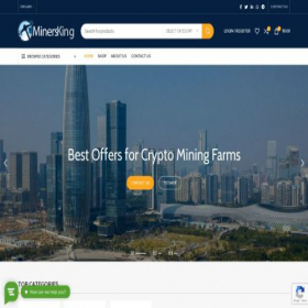 Скриншот главной страницы сайта minersking.com