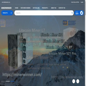 Скриншот главной страницы сайта minerwinner.com