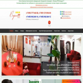 Скриншот главной страницы сайта minihotel-strogino.ru