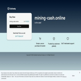 Скриншот главной страницы сайта mining-cash.online