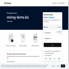 Скриншот главной страницы сайта mining-farms.biz