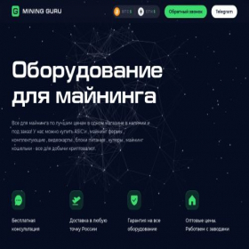Скриншот главной страницы сайта mining-guru.ru