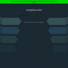Скриншот главной страницы сайта miningbitone.online