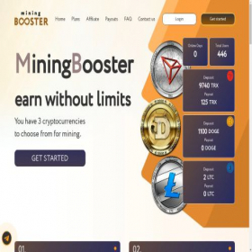 Скриншот главной страницы сайта miningbooster.me