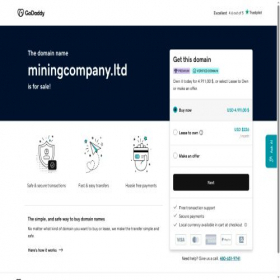 Скриншот главной страницы сайта miningcompany.ltd