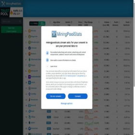 Скриншот главной страницы сайта miningpoolstats.stream