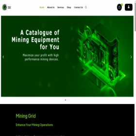 Скриншот главной страницы сайта miningrid.com
