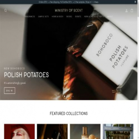 Скриншот главной страницы сайта ministryofscent.com