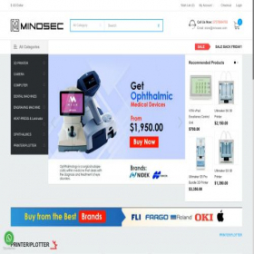 Скриншот главной страницы сайта minosec.com