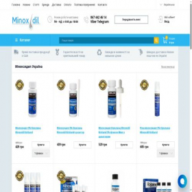 Скриншот главной страницы сайта minoxidil.co.ua