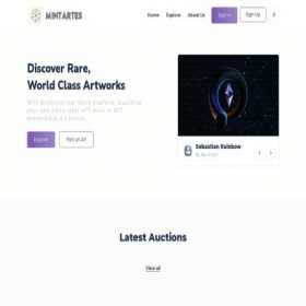 Скриншот главной страницы сайта mintartes.com