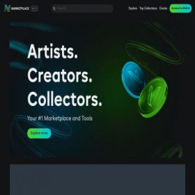 Скриншот главной страницы сайта mintmarketplace.io