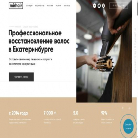 Скриншот главной страницы сайта mirhair.ru