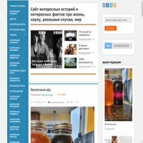 Скриншот главной страницы сайта mirinteresen.net