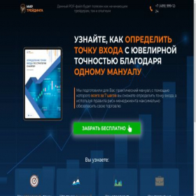 Скриншот главной страницы сайта mirtreidinga.ru
