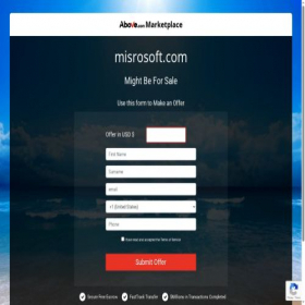 Скриншот главной страницы сайта misrosoft.com
