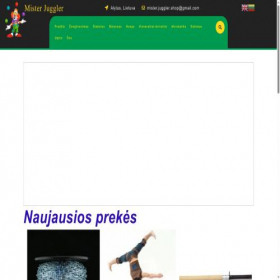 Скриншот главной страницы сайта misterjuggler.com