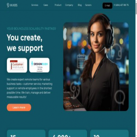 Скриншот главной страницы сайта mixbs.com