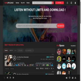 Скриншот главной страницы сайта mixupload.com