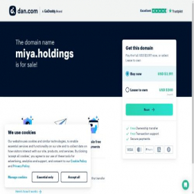 Скриншот главной страницы сайта miya.holdings