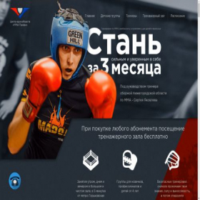 Скриншот главной страницы сайта mmaprofi.com