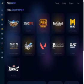Скриншот главной страницы сайта mobgamer.pro