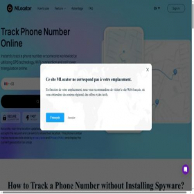 Скриншот главной страницы сайта mobilephonelocator.net