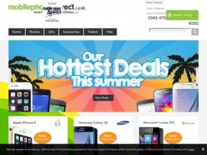 Скриншот главной страницы сайта mobilephonesdirect.co.uk