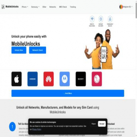 Скриншот главной страницы сайта mobileunlocks.com