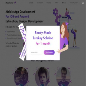Скриншот главной страницы сайта mobilizator.app