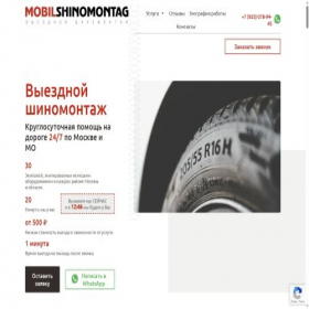 Скриншот главной страницы сайта mobilshinomontag.ru