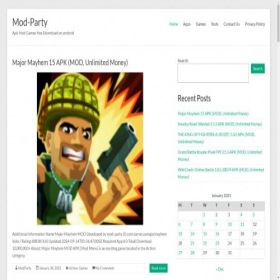 Скриншот главной страницы сайта mod-party.com