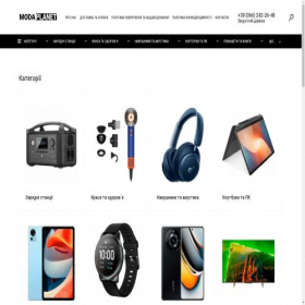 Скриншот главной страницы сайта modaplanet.com.ua
