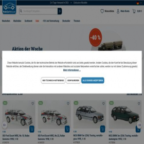 Скриншот главной страницы сайта modelcarworld.de
